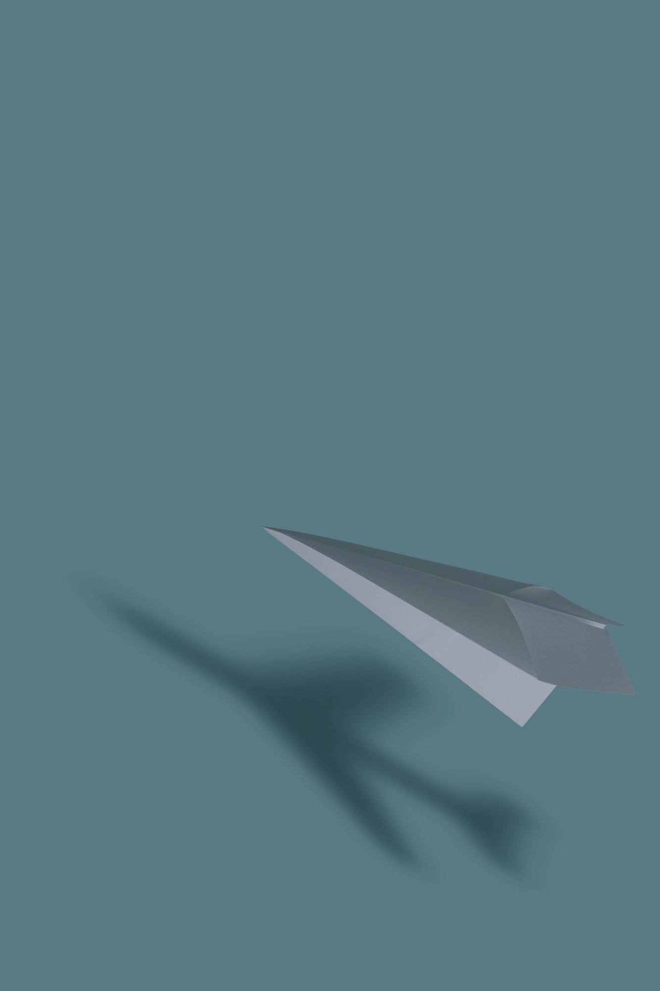 Paper airplane grey